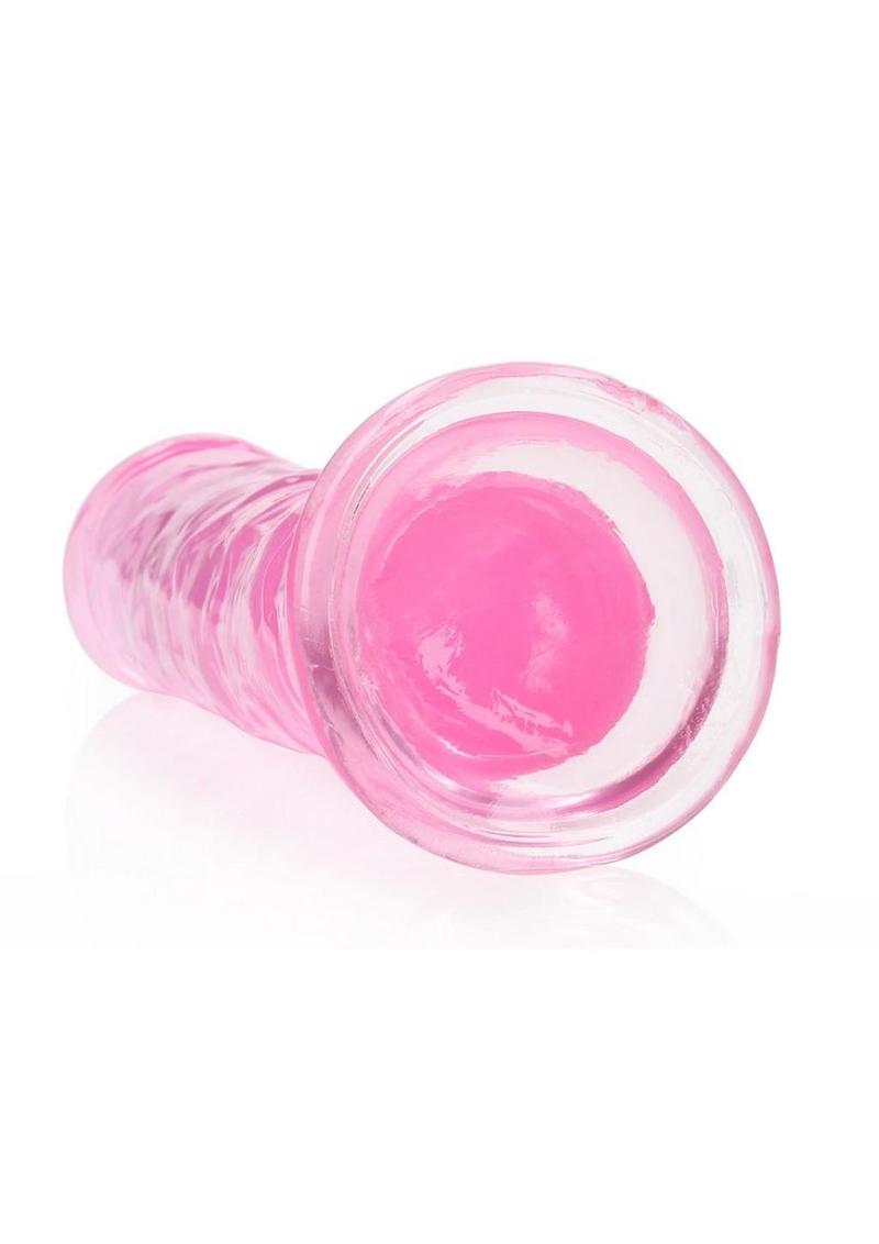 Realrock Crystal Clear Straight Suction Cup Dildo