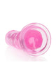 Realrock Crystal Clear Straight Suction Cup Dildo