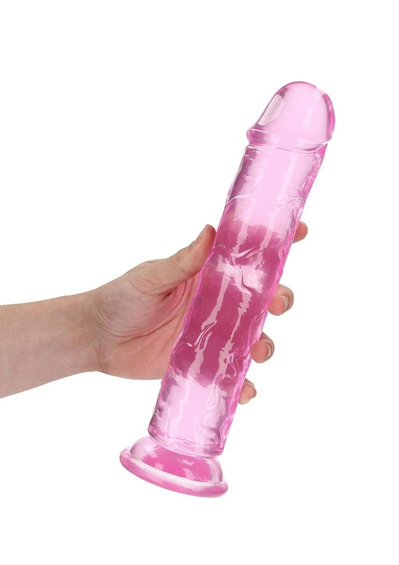 Realrock Crystal Clear Straight Suction Cup Dildo