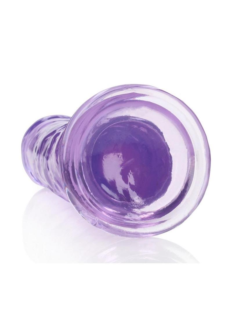 Realrock Crystal Clear Straight Suction Cup Dildo