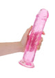 Realrock Crystal Clear Straight Suction Cup Dildo