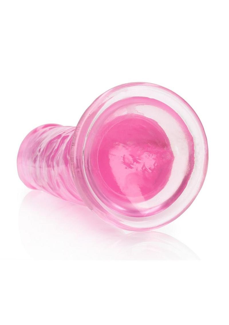 Realrock Crystal Clear Straight Suction Cup Dildo
