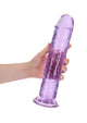 Realrock Crystal Clear Straight Suction Cup Dildo