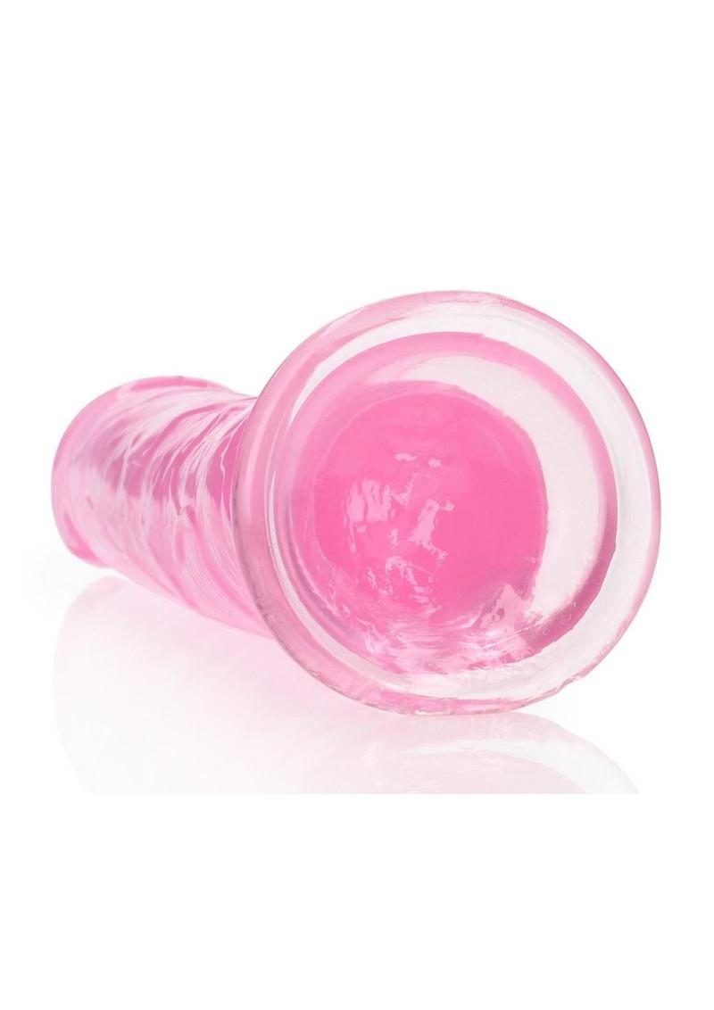 Realrock Crystal Clear Straight Suction Cup Dildo