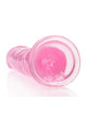 Realrock Crystal Clear Straight Suction Cup Dildo