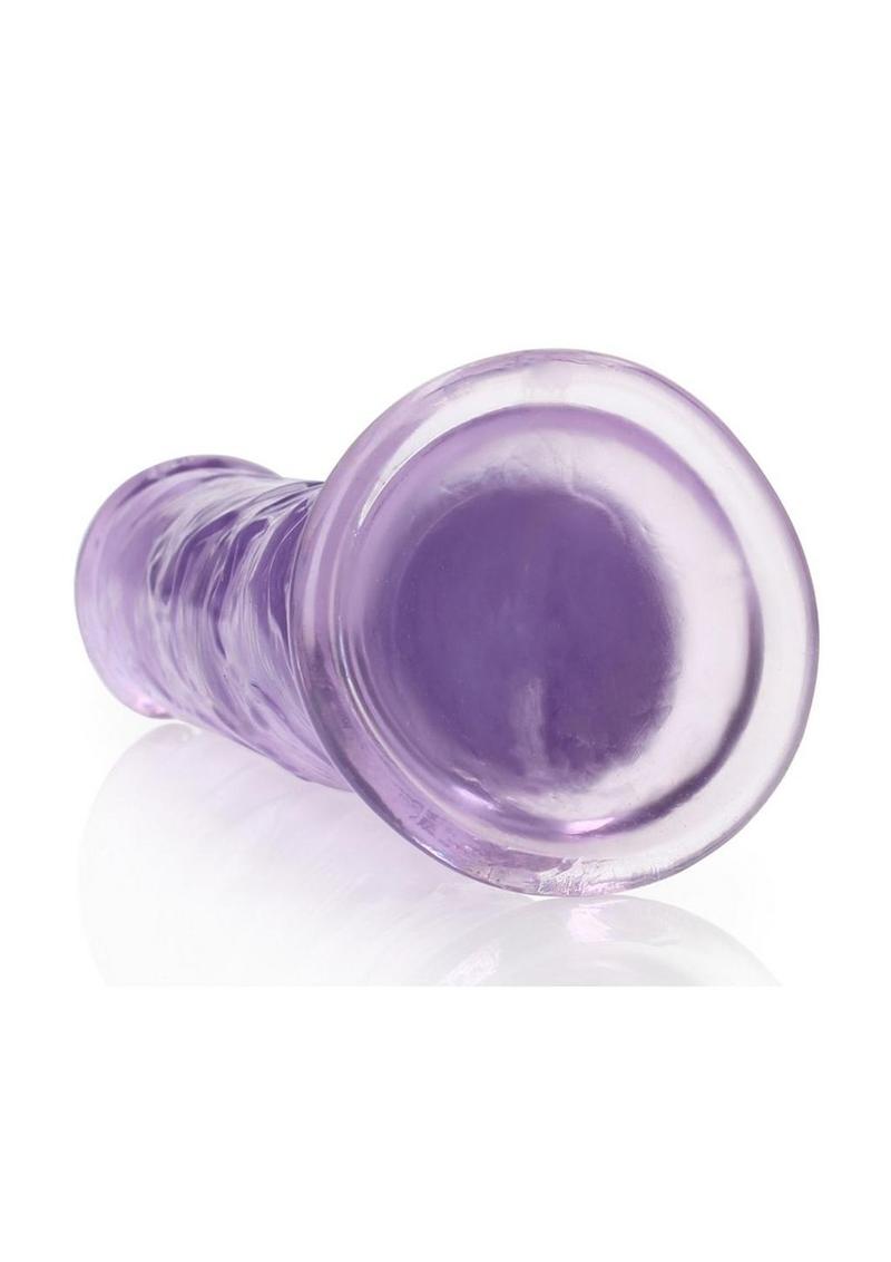 Realrock Crystal Clear Straight Suction Cup Dildo