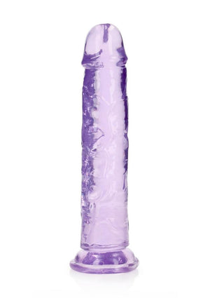 Realrock Crystal Clear Straight Suction Cup Dildo
