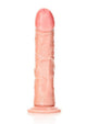 Realrock Curved Realistic Dildo with Suction Cup - Vanilla - 7in