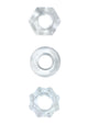 Renegade Chubbies Super Stretchable Cock Rings - Clear - Set Of 3