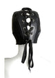 Rouge Leather Half Mask Executioner Style Hood