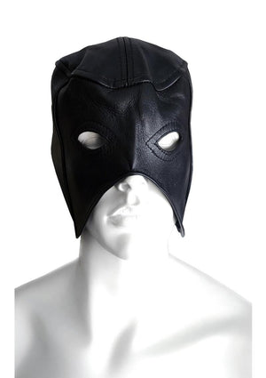 Rouge Leather Half Mask Executioner Style Hood
