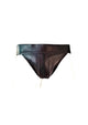 Black Rouge Leather Zip Jock Strap, front pouch detail
