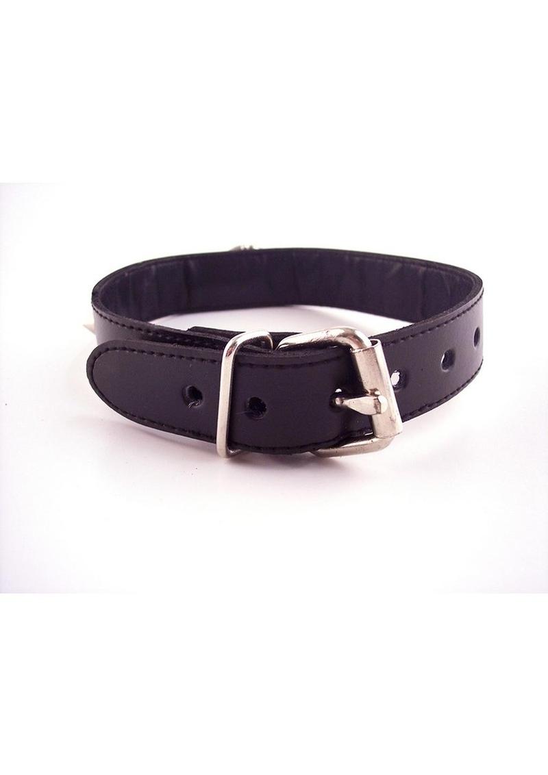 Rouge O-Ring Studded Adjustable Leather Collar