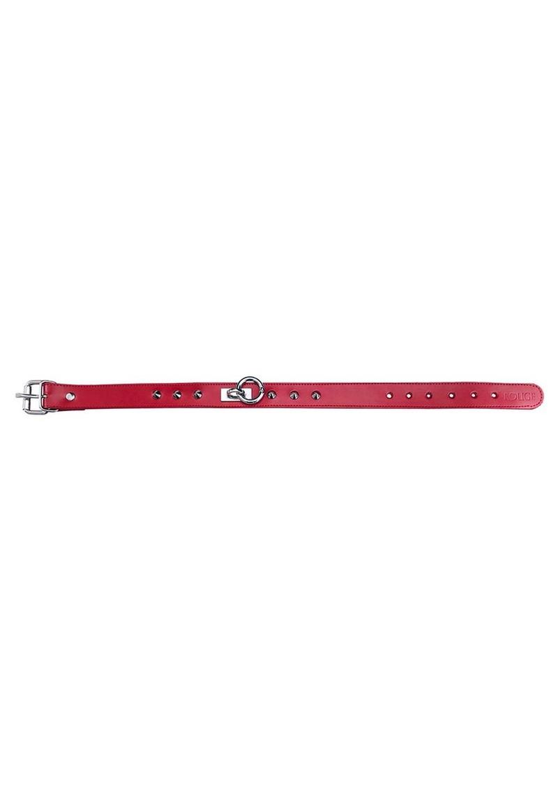 Rouge O-Ring Studded Adjustable Leather Collar