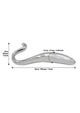 Rouge Stainless Steel Hollow Curved Wand