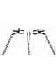 Saffron Nipple to Clit Clamp Set – Black/Red, close-up of clamps