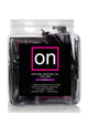 Sensuva ON Ultra Arousal Oil single-use packets, black with pink ON logo