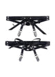 Sex and Mischief Laced Up Garters - Black