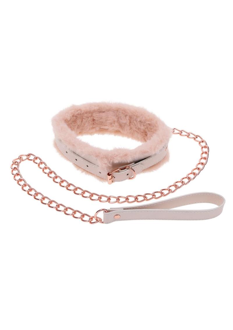 Sex and Mischief Peaches N Creame Fur Collar and Leash