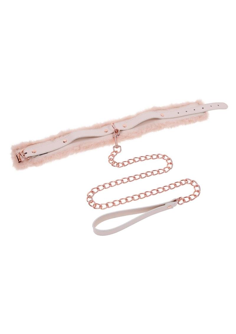 Sex and Mischief Peaches N Creame Fur Collar and Leash