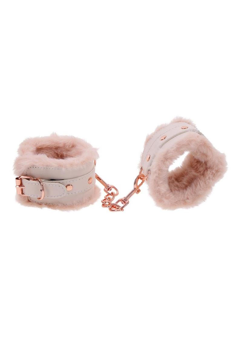 Sex & Mischief Peaches N CreaMe Faux Fur Handcuffs