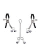 Sex and Mischief Shadow Bell Nipple Clit Jewelry - Black/Silver