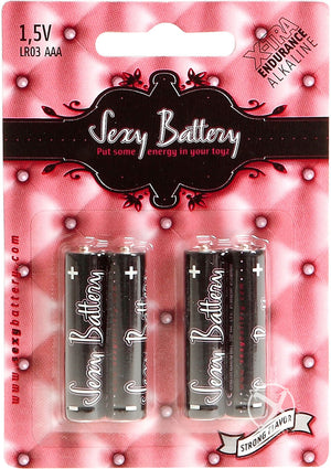 Sexy Battery Xtra Endurance AAA Alkaline Batteries 4 Pack