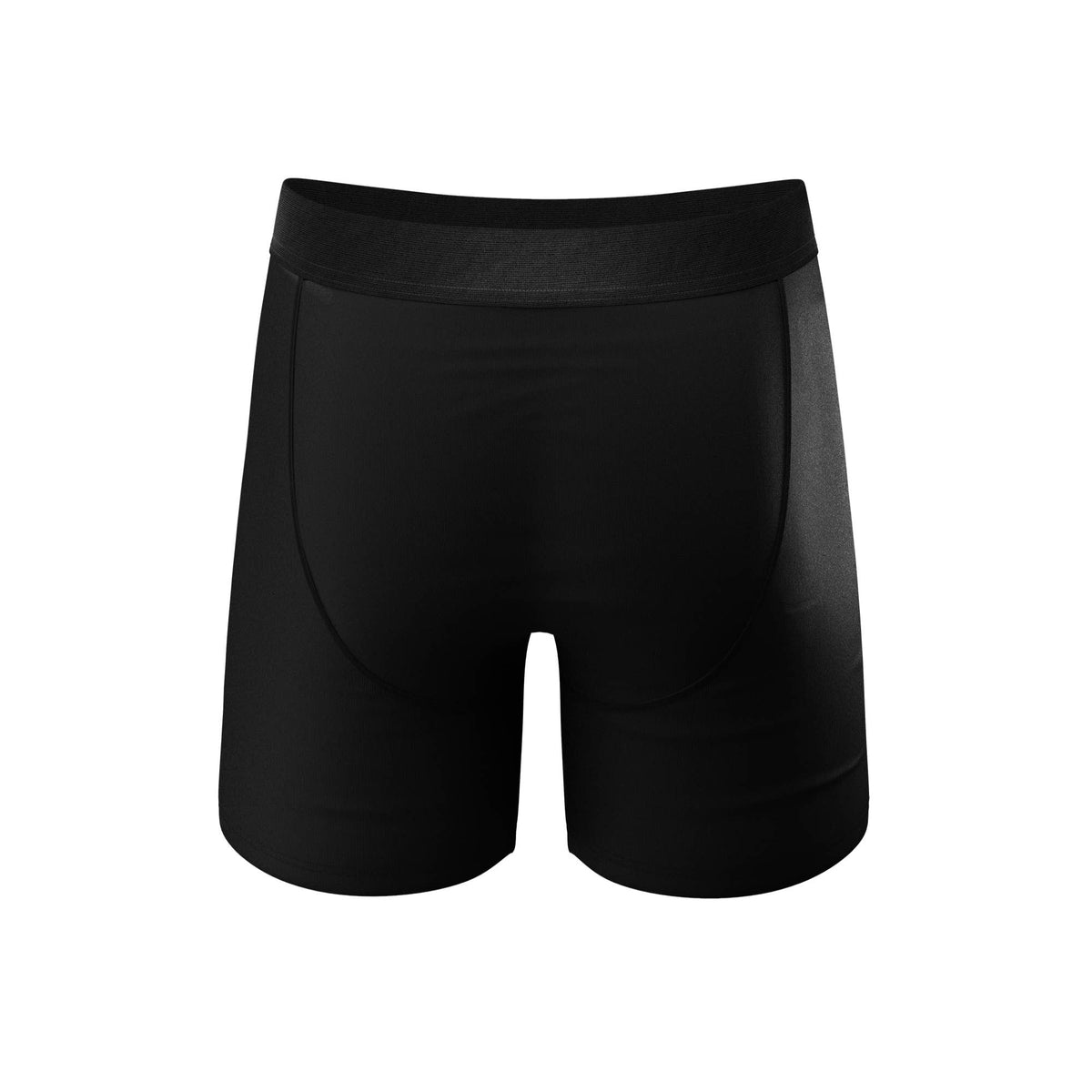 Black tuxedo print boxer brief, back view