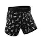 Black skeleton print boxer brief, angled front view