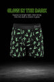 Skeleton print boxer brief glowing green in the dark
