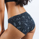 Navy constellation print bikini, angled back view