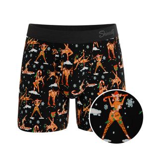Shinesty The Rein Dance Christmas Reindeer Ball Hammock Pouch Underwear with Fly
