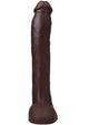 Signature Cocks Ultraskyn Hollywood Cash Dildo – chocolate, held in hand