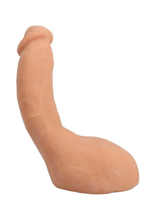 Signature Cocks Ultraskyn James Deen Dildo – vanilla, angled view