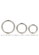 CalExotics Silver Solid Metal Cock Rings 3 Piece Set