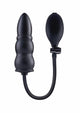 Size Up Ripple Inflatable Silicone Butt Plug - Black - 5.5in