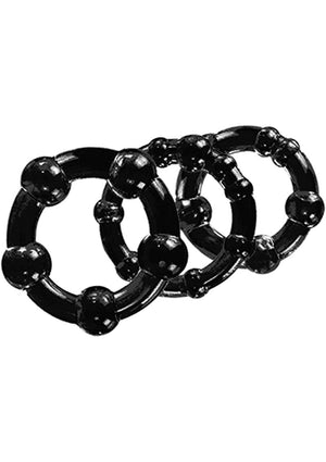 Blush Stay Hard Beaded Cock Rings 3-Pack