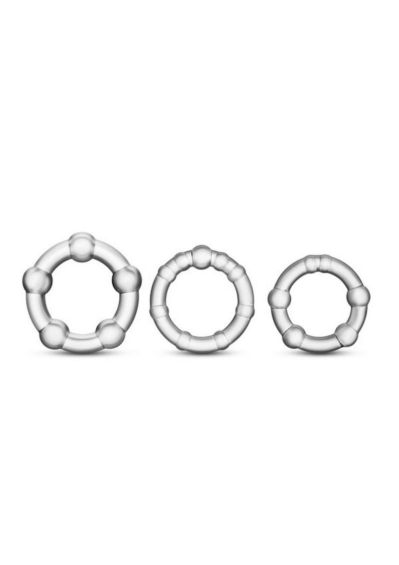 Blush Stay Hard Beaded Cock Rings 3-Pack