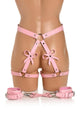 Strict Bondage Harness with Bows PU Leather Set