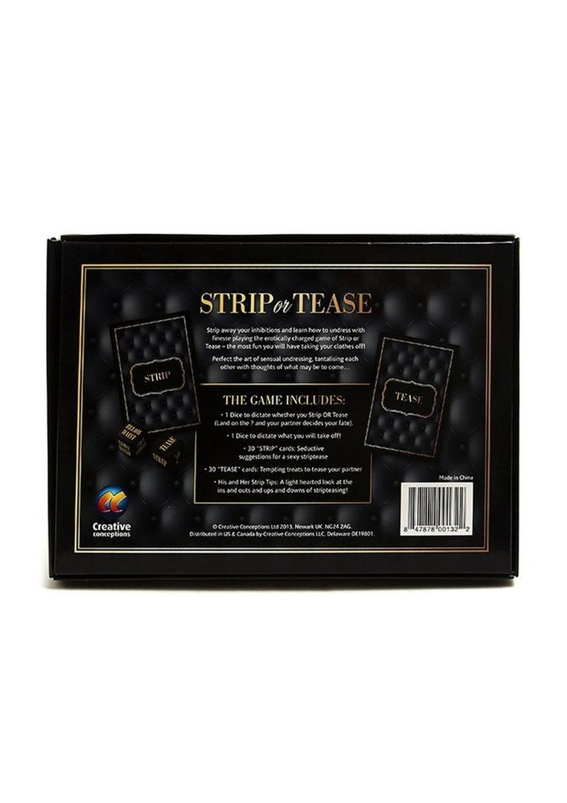 Strip Or Tease Erotic Card and Dice Game
