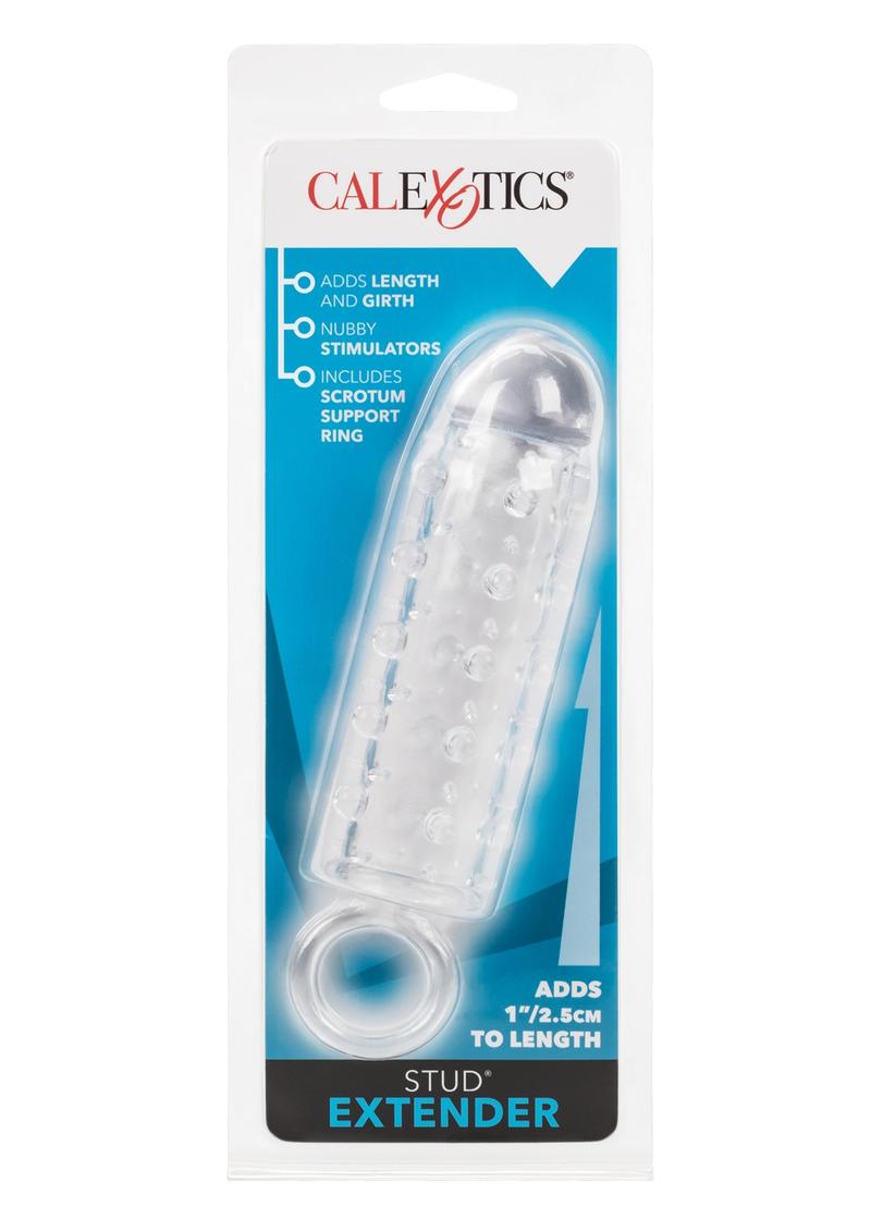 Clear Stud Extender with Support Ring in retail packaging