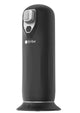 SVibe Ikon Jet masturbator in black, side profile of the ribbed grip housing