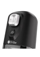 SVibe Ikon Volt masturbator in black and clear, further view of the TPE sleeve opening