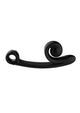 SVibe Snail Curve dual stimulator in black, reverse profile showing the ergonomic handle loop