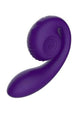 SVibe Snail Gizi dual G-spot vibrator in purple, reverse profile showing the coiled clitoral head