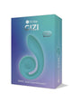 SVibe Snail Gizi dual G-spot vibrator in teal, retail packaging