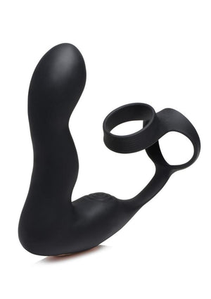Swell Inflatable Vibrating Prostate Plug with Cock and Ball Ring