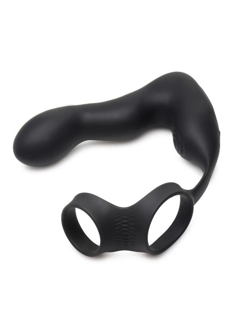 Swell Inflatable Vibrating Prostate Plug with Cock and Ball Ring