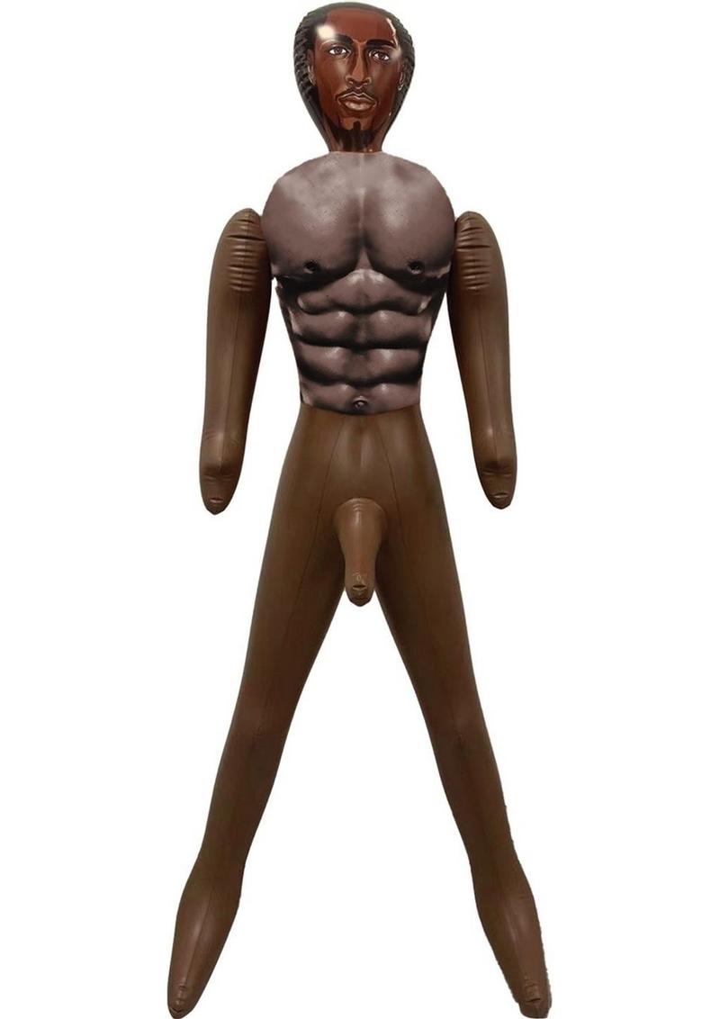 Tasty Tyrone Inflatable Doll – chocolate, full-body product shot