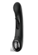 Tempo Pressure Sensing App Controlled Kinky Finger Tapping Rechargeable Silicone G-Spot Vibrator - Black